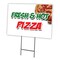 Signmission Fresh & Hot Pizza Yard Sign & Stake outdoor plastic coroplast window, C-1216 Fresh & Hot Pizza C-1216 Fresh & Hot Pizza - alternate 1